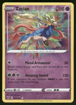 Pokemon Cards Zacian 082/185 Vivid Voltage Amazing Rare NM - Image 1