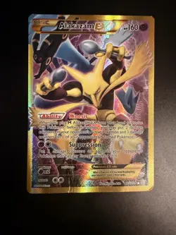 Alakazam EX 125/124 Textured Full Art Secret Rare Pokemon Card - HP - Image 2
