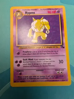 Hypno 23/62 Fossil Unlimited Non Holo Rare Pokemon TCG NM Card - Image 1