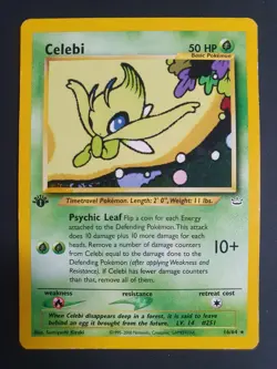 Celebi 16/64 1st Edition - Neo Revelation Set - Pokemon Card - Very Good - Image 1