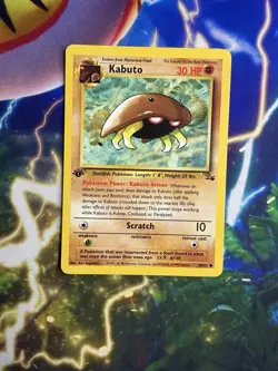 1st Edition Kabuto 50/62 Fossil Pokemon Card - Image 3