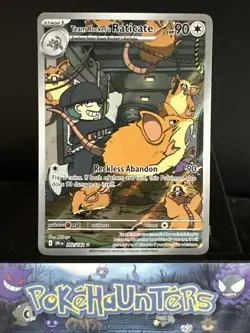 Pokemon Card Team Rocket's Raticate 202/182 Destined Rivals Illustration Rare NM - Image 1
