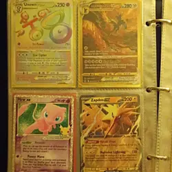 Pokemon TCG Holo Card Lot Unown VSTAR, Dialga VSTAR, Mew ex, Zapdos ex - Image 1