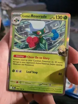 Cynthia's Roserade #008/182 SV Destined Rivals Rare Holo Pokemon 2025 TCG Card - Image 1