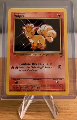 Vulpix #37 Non-Holographic Pokemon Card Near Mint 99/130 Base Set 2 Common 2000 - Image 1