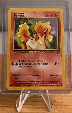 Ponyta #77 Non-Holographic Pokemon Card Near Mint - 64/82 Common Team Rocket Set - Image 1