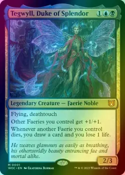 Tegwyll, Duke of Splendor - FOIL NM (MTG Wilds of Eldraine Commander 001) - Image 1