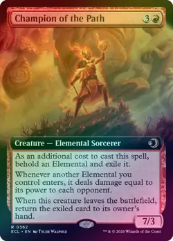 (EXT. ART FOIL) Champion of the Path (362) - Lorwyn Eclipsed (ECL) - MTG - Image 1