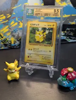 BGS 9.5 GEM MINT ✨ LOW POP 🍎 1997 POKEMON JAPANESE JUNGLE PIKACHU #025 ⚡ - Image 1