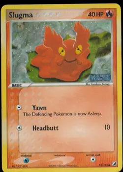 Slugma 73/115 Pokemon TCG Unseen Forces Holo Common Stamped - Image 2