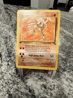 1999 Pokemon Hitmonlee Fossil 22/62 1st Edition Non-Holo - Image 1