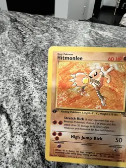 1999 Pokemon Hitmonlee Fossil 22/62 1st Edition Non-Holo - Image 2