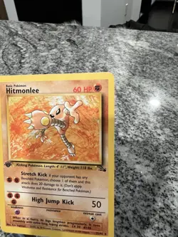 1999 Pokemon Hitmonlee Fossil 22/62 1st Edition Non-Holo - Image 3