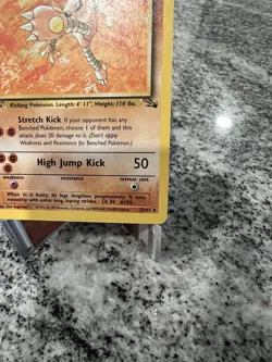 1999 Pokemon Hitmonlee Fossil 22/62 1st Edition Non-Holo - Image 4