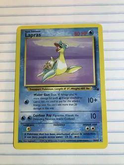 Pokemon TCG - LAPRAS - 25/62 - RARE - UNLIMITED - FOSSIL (1999) - WOTC - LP/NM - Image 1