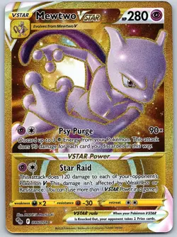 Pokemon - Mewtwo VSTAR (86) (Secret) Pokemon GO #086/078 -- [NM] - Image 1