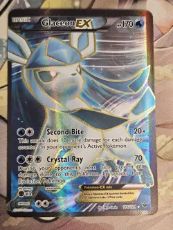Glaceon EX (Full Art) Ultra Rare XY Fates Collide 116/124 Pokemon TCG NM - Image 1