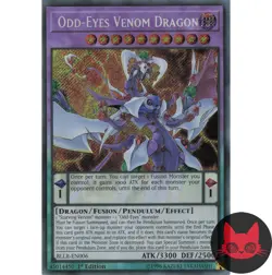 Yugioh Odd-Eyes Venom Dragon BLLR-EN006 Secret Rare 1st Edition NM - Image 1