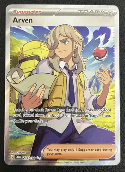 Arven 235/198 Scarlet & Violet Base Full Art Ultra Rare Pokemon TCG Card NM - Image 1