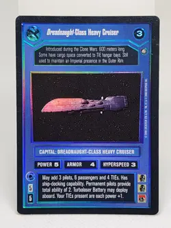 Dreadnaught-Class Heavy Cruiser Foil card Reflections II Star Wars CCG - Image 1