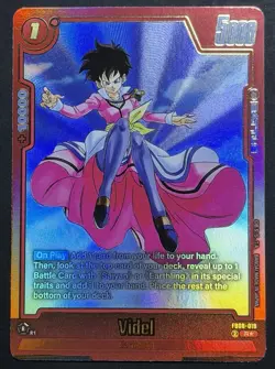 Videl FB08-019 Alternate Art Saiyan's Pride Dragon Ball English Card Fusion Worl - Image 1