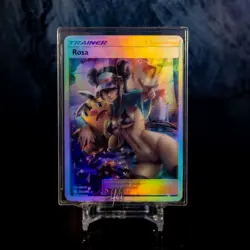 Rosa Waifu Card ACG Pokemon Trainer Holo Flash Gold Foil Signature Stamp - Image 2