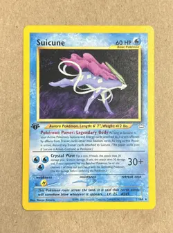 2000 Pokemon Neo Revelation Suicune 1st Edition Card 27/64 - Image 1