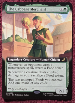 THE CABBAGE MERCHANT [Extended Art] - Rare - TLE Avatar Eternal MTG #0203 MINT - Image 1