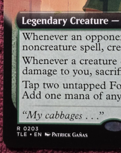 THE CABBAGE MERCHANT [Extended Art] - Rare - TLE Avatar Eternal MTG #0203 MINT - Image 5