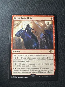 MTG Great Train Heist 0125 NM - Outlaws of Thunder Junction OTJ - Magic Rare - Image 1