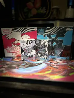 Pokemon TCG - Black Bolt & White Flare 2 ETBs & 2 Booster Bundles Set SEALED - Image 1