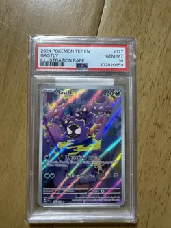 Pokemon TCG Gastly Scarlet Violet Temporal Forces 177/162 IR PSA 10 - Image 1