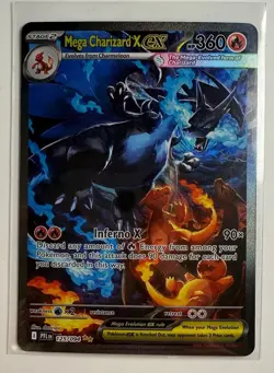 Mega Charizard X EX SIR 125/094 Phantasmal Flames Pokemon TCG PSA 10 Worthy! - Image 1