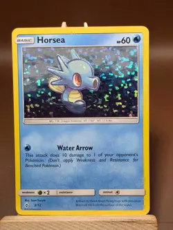HP Pokemon HORSEA 3/12 (Holo Promo) McDonald's 2018 - Image 1