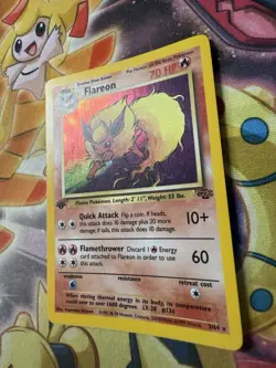 1st Edition 1999 Flareon Pokemon Jungle Holo Rare 3/64 NM/LP - Image 4