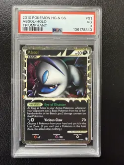 Pokemon TCG Absol Holo 91/102 Prime Triumphant 2010 - PSA3 - Image 1