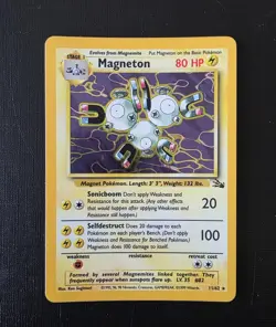 Pokemon Magneton 11/62 Fossil Holo Rare 1999 Vintage WOTC - Image 4