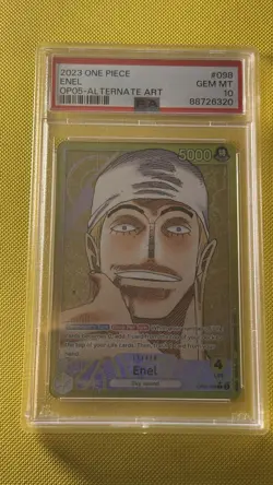 ENEL ALTERNATE ART ONE PIECE OP05-AWAKENING OF THE NEW ERA 2023 098 PSA 10 - Image 1