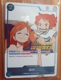 Girl P-096 (NAMI heroines) English WINNER Release Event One Piece TCG Promo Card - Image 1