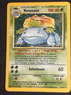 Pokemon TCG Venusaur Base Set 15/102 Holo 1999-2000 Wizards Base Set... - Image 1