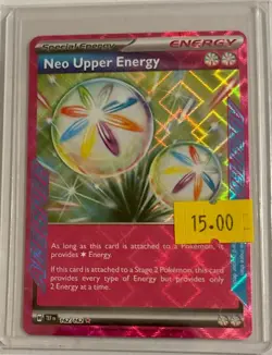 Pokemon TCG: TEF NEO UPPER ENERGY Holo Ace Spec Rare 162/162 MINT - Image 1