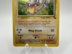 Pokemon Fossil Aerodactyl 1/62 Unlimited Holographic Rare Pokemon TCG LP - Image 4