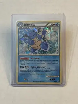 Pokemon TCG Blastoise 13/95 Unleashed Cracked Ice Holo Rare 2010 *DMG* - Image 1