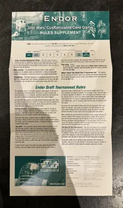 Star Wars CCG Rules Supplement and Card List - Endor - Image 2