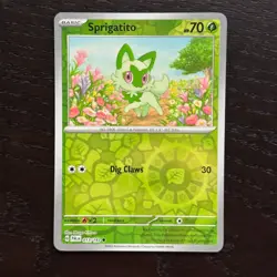 Sprigatito 013/193 Pokemon Paldea Evolved SV02 Reverse Holo Common Card NM - Image 1