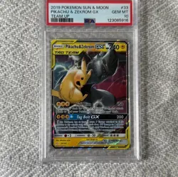 Pokemon Sun Moon Pikachu & Zekrom GX Team Up #33 2019 GEM MT PSA 10 Graded Card - Image 2