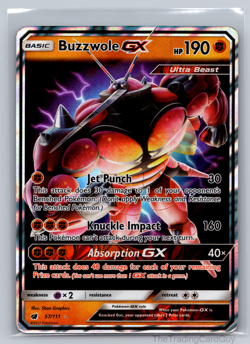 Buzzwole GX - 57/111 - Pokemon Crimson Invasion Sun & Moon Ultra Rare Card NM - Image 1