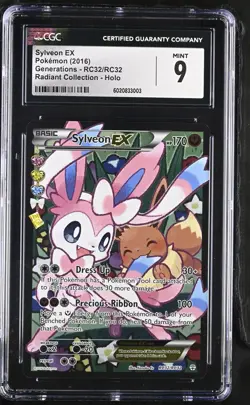 CGC 9 Sylveon EX Generations RC32/RC32 Radiant (Collection) Holo Pokemon Card - Image 3