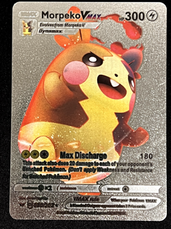 MORPEKO Pokemon Silver Foil Fan Art VMAX Display Card - Image 1