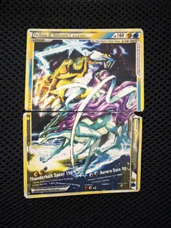 ULTRA RARE Raikou & Suicune Legend Set 92/95 93 Pokemon Unleashed - LP (DAMAGED) - Image 1